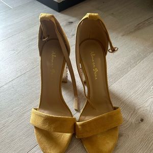 Never worn heels bought in Santorini. Small local boutique embellished gem heels